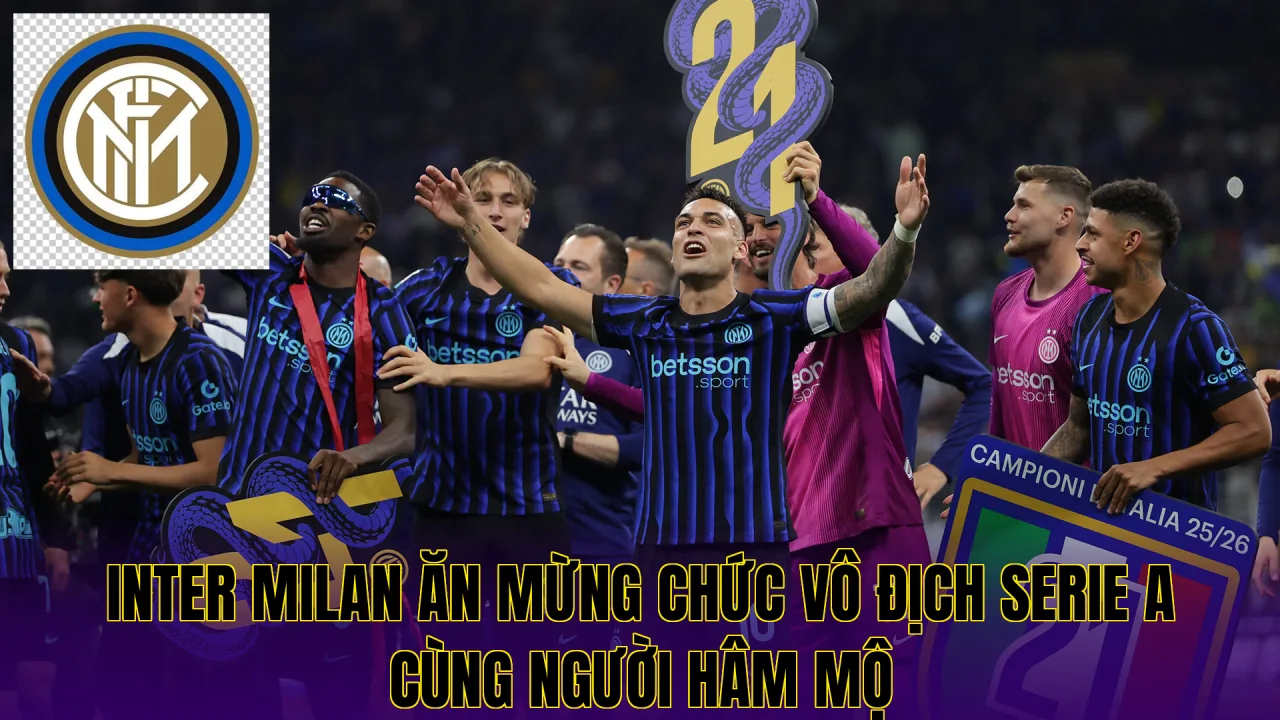 Inter Milan ăn mừng chức vô địch Serie A cùng người hâm mộ